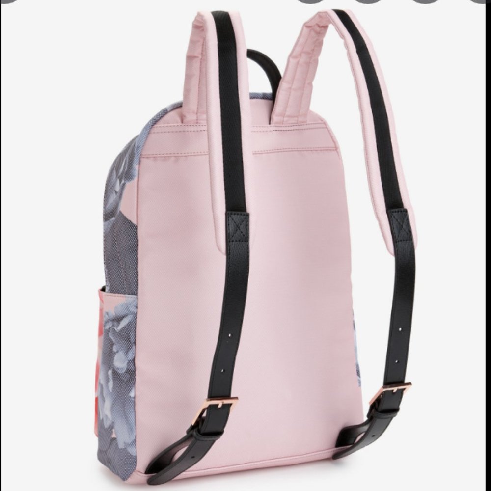 Ted Baker pink floral Monorose Print Backpack knapsack bag nwt - Picture 4 of 11